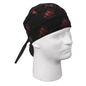 USMC Headwrap with Red Globe and Anchors (Black)