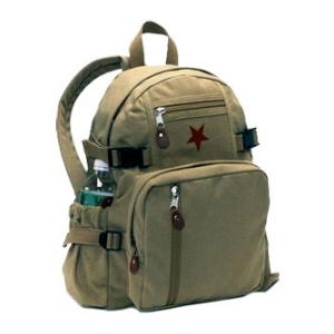 Khaki Vintage Star Back Pack