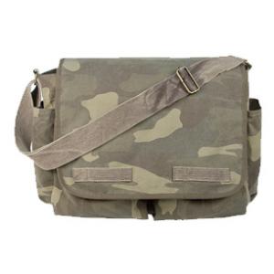 Vintage Classic Messenger Bag (Woodland Camo)