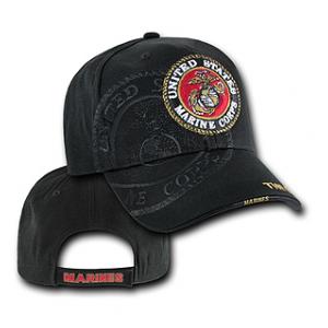USMC Emblem Shadow Cap (Black)