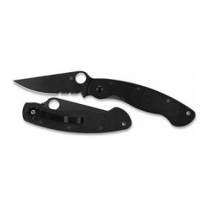 Sypderco Military Model Black Blade Knife