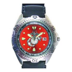 RAM Diver Watch with Date Display Red Face (Marine)