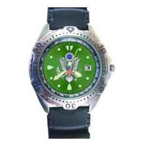 RAM Diver Watch with Date Display Green Face (Army)