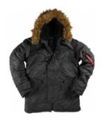 Alpha N3B Parka (Black)