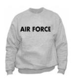 Air Force Long Sleeve Sweatshirt (Gray)