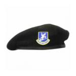 Military Air Force Enlisted Beret With Flash (Leather Sweatband)(Dark Navy)