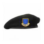 Military Air Force Officer Beret With Flash (Leather Sweatband)(Dark Navy)