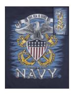 'The Sea Is Ours' United States Navy T-Shirt (Navy Blue)