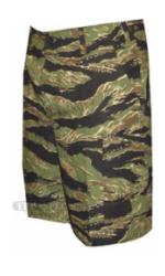 BDU 6 Pocket Combat Shorts Rip-Stop (Vietnam Tiger Stripe Camo)