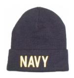 Navy Letters Watch Cap (Navy Blue)