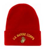 USMC Globe & Anchor Watch Cap (Red)