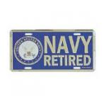 Navy Retired License Plate