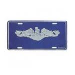 Navy Submarine Dolphin Silver License Plate