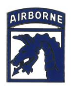 18th Airborne Corps Combat Service I.D. Badge