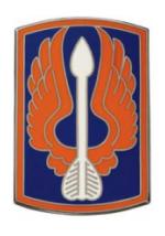 18th Aviation Brigade Combat Service I.D. Badge