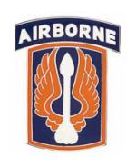 18th Aviation Brigade w/ Tab Combat Service I.D. Badge