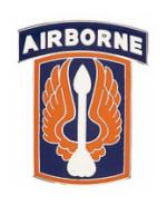 18th Aviation Brigade w/ Tab  Combat Service I.D. Badge