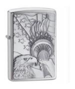 Something Patriotic Zippo Lighter (Brushed Chrome)