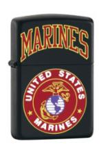 Marine Zippo Lighter (Black Matte)