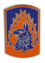 12th Aviation Brigade Combat Service I.D. Badge