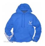 Air Force New Logo Hooded Long Sleeve Sweatshirt (Royal Blue)