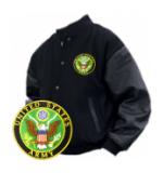 Varsity Legend Jacket (Black)with Army Logo