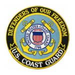 Defenders of Freedom U.S. Coast Guard Round (Back Patch)