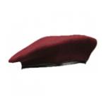 Military Beret  (Leather Sweatband)(Maroon)