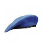 Military Beret  (Leather Sweatband)(Bright Royal)