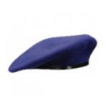 Military Beret  (Leather Sweatband)(Dark Royal)