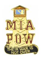 POW * MIA Tower Pin