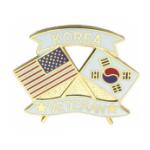 Korea Veteran Crossed Flag Pin