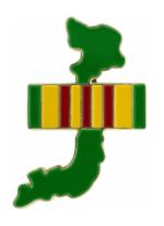 Vietnam Map with Service Ribbon Pin