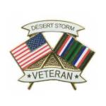 Desert Storm Crossed Flag Pin