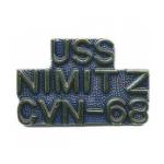 USS  Nimitz CVN-68 Script Pin