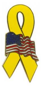 Yellow Ribbon with American Flag