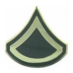 Army Private First Class E-3 Pin (Gold on Green)