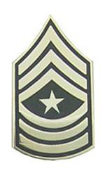 Army Sergeant Major E-9 Pin (Gold on Green)
