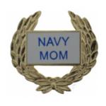 Navy Mom Wreath Pin