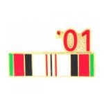 Afghanistan Service Ribbon with 01' Pin