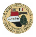 Operation Iraqi Freedom U.S. Army Special Forces Pin