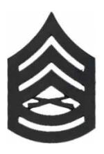 Marine Corps Gunnery Sergeant (Metal Chevron) (Subdued)