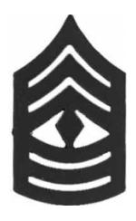 Marine Corps First Sergeant (Metal Chevron) (Subdued)