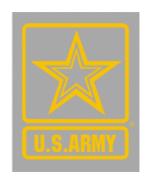 US Army Star Yellow Vinyl Transfer
