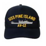 USS Pine Island AV-12 (Dark Navy) (Direct Embroidered)
