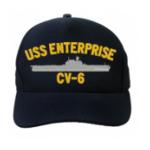 USS Enterprise CV-6 Cap (Dark Navy) (Direct Embroidered)