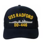 USS Radford DD-446 Cap (Dark navy) (Direct Embroidered)