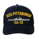 USS Pittsburgh CA-72 Cap (Dark Navy) (Direct Embroidered)