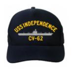 USS Independence CV-62 Cap (Dark Navy) (Direct Embroidered)