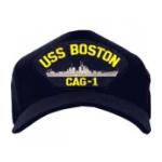 USS Boston CAG-1 Baseball Cap (Dark Navy) (Direct Embroidered)